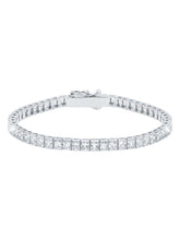 Classic Medium Princess Tennis Bracelet Finished in Pure Platinum